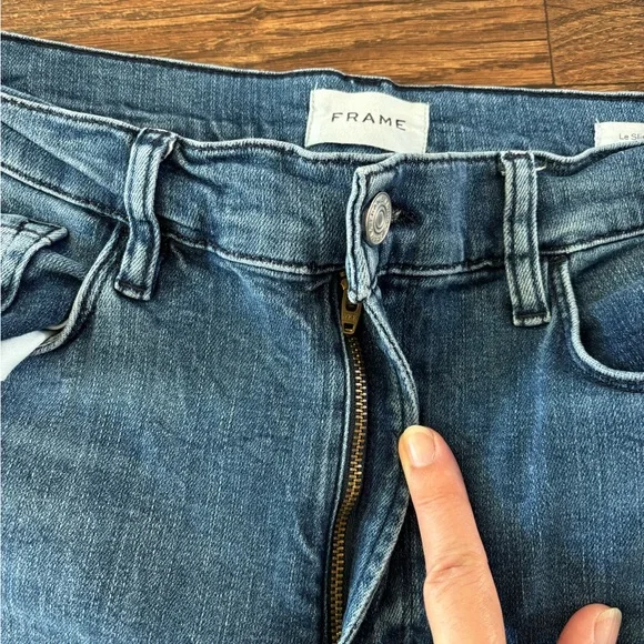 FRAME Le Slim Raw Hem Palazzo Jeans in Crossings